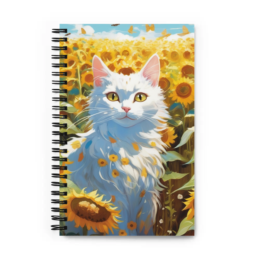 PugMug Custom White Companion Cat Spiral Notebook