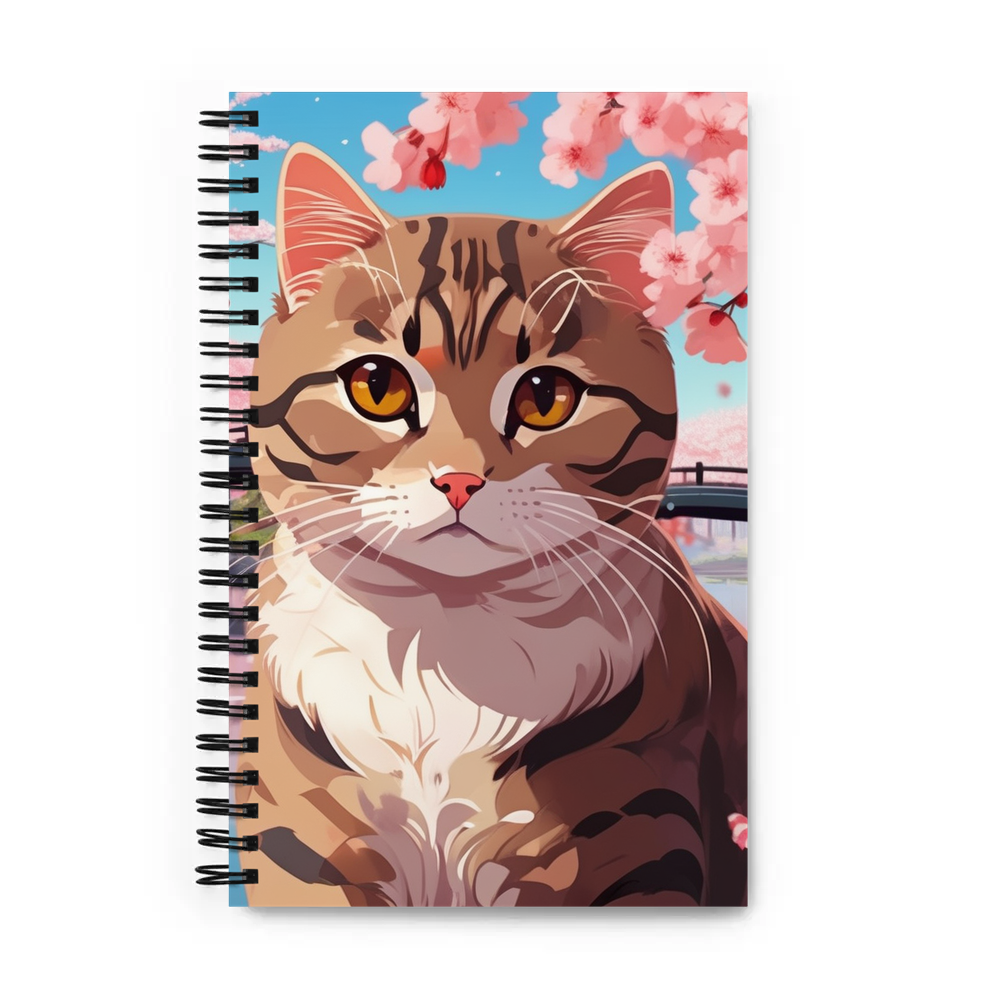 PugMug Custom Tabby Scottish Fold Cat Spiral Notebook