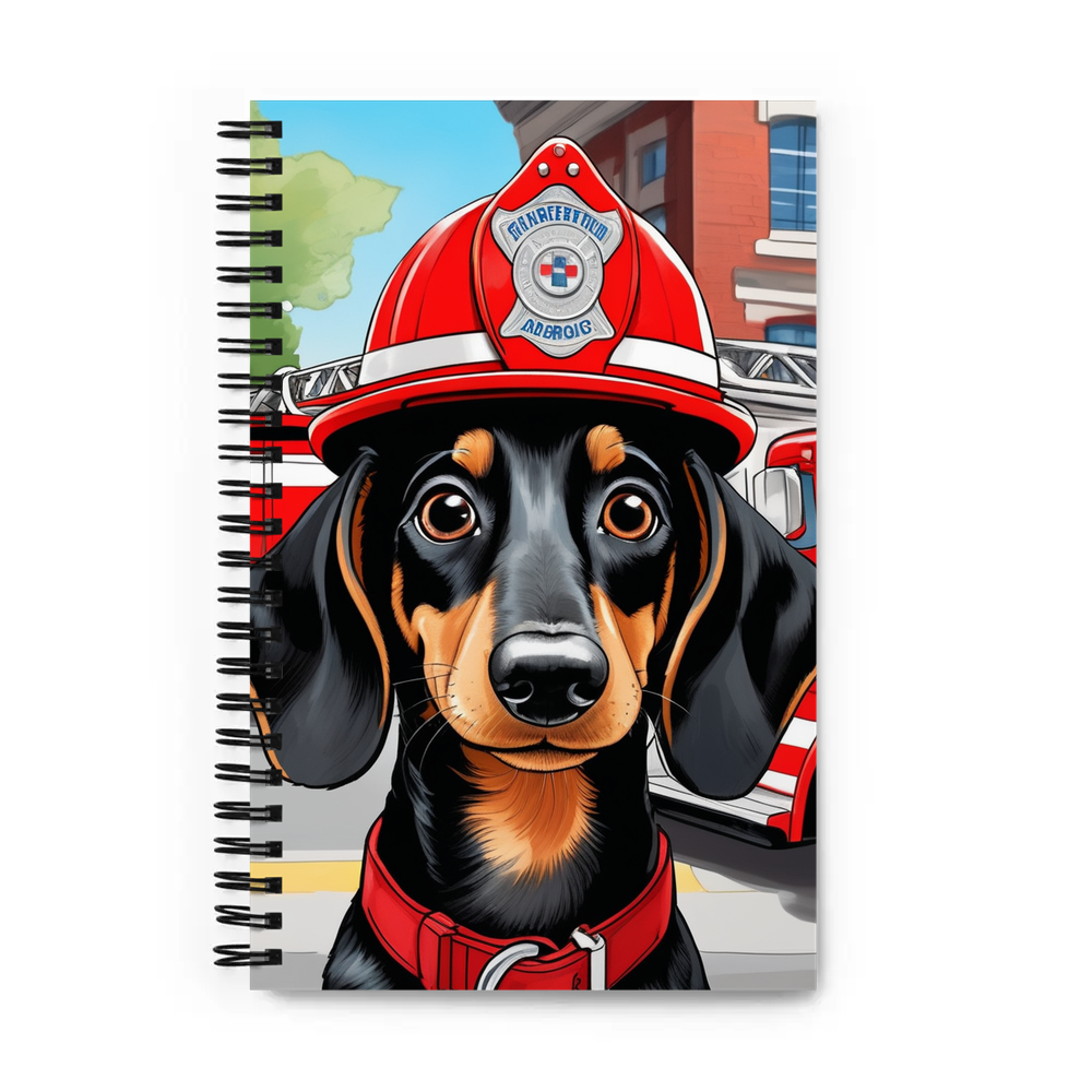 PugMug Custom Black Dachshund Spiral Notebook