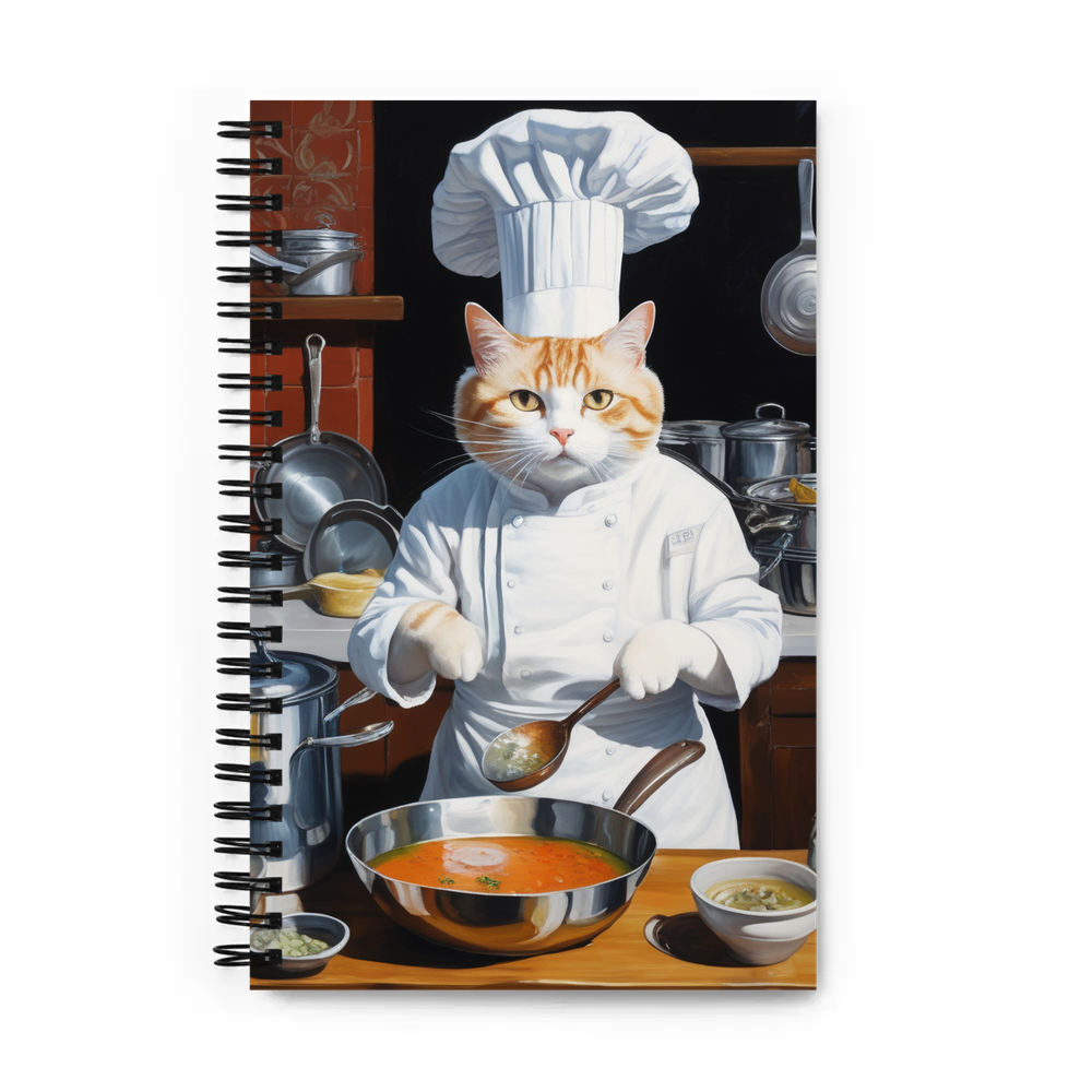 PugMug Custom White Companion Cat Spiral Notebook