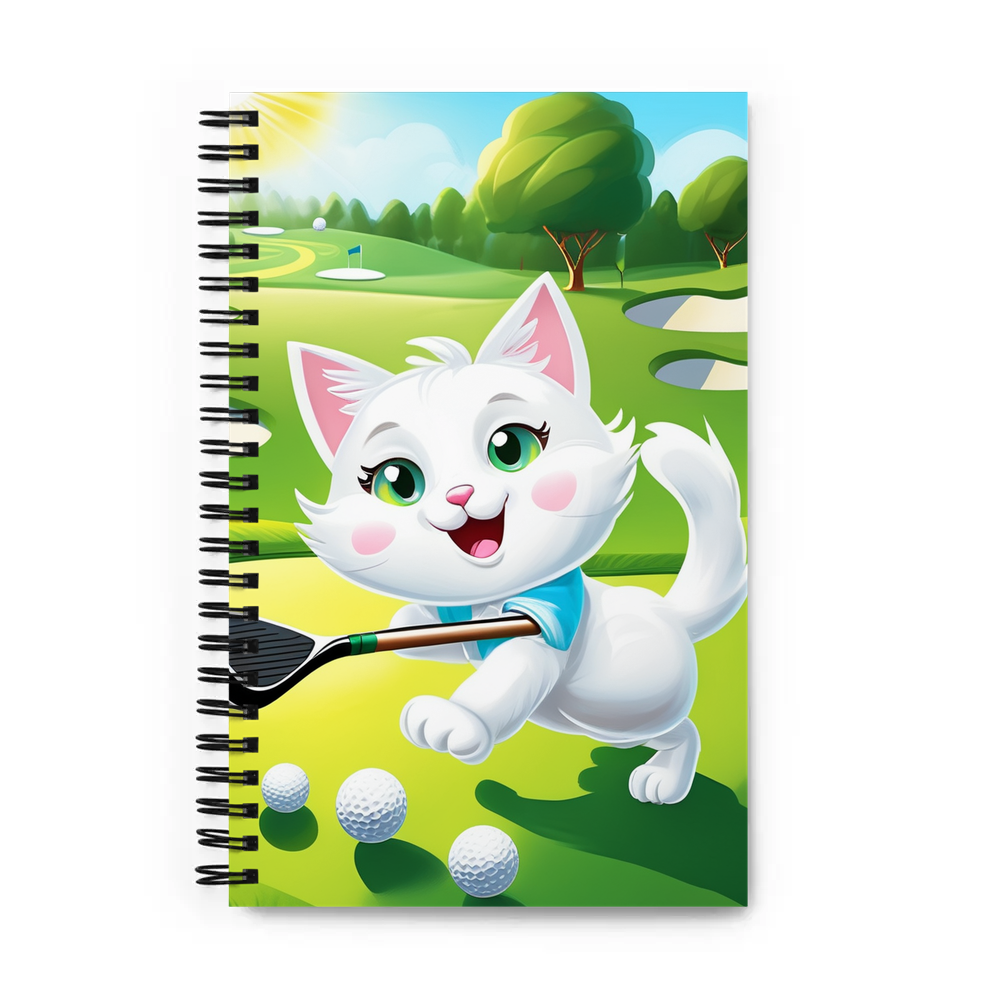 PugMug Custom White Companion Cat Spiral Notebook