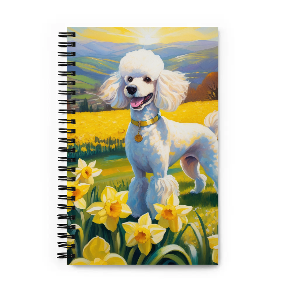 PugMug Custom White Poodle Spiral Notebook