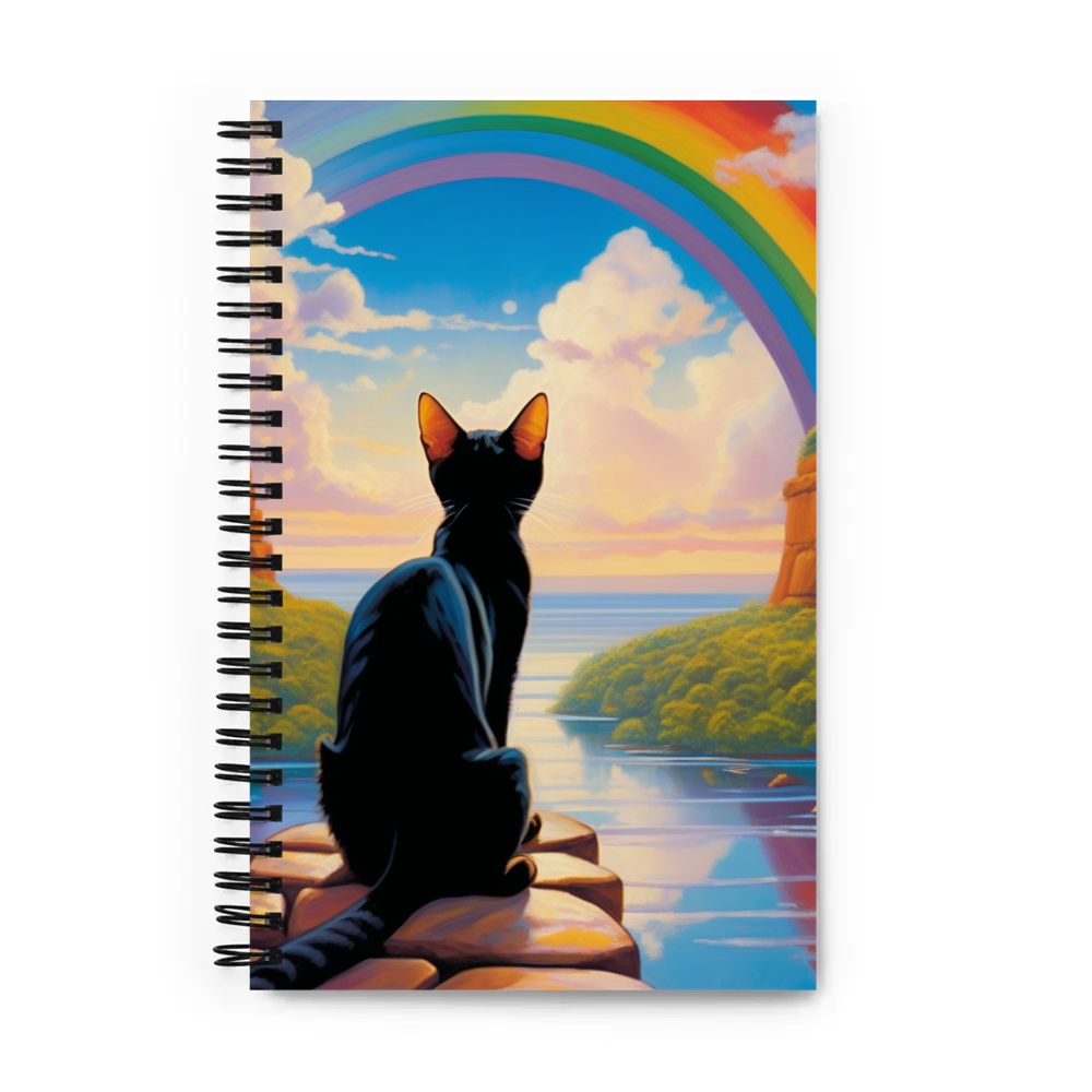 PugMug Custom Black Abyssinian Cat Spiral Notebook