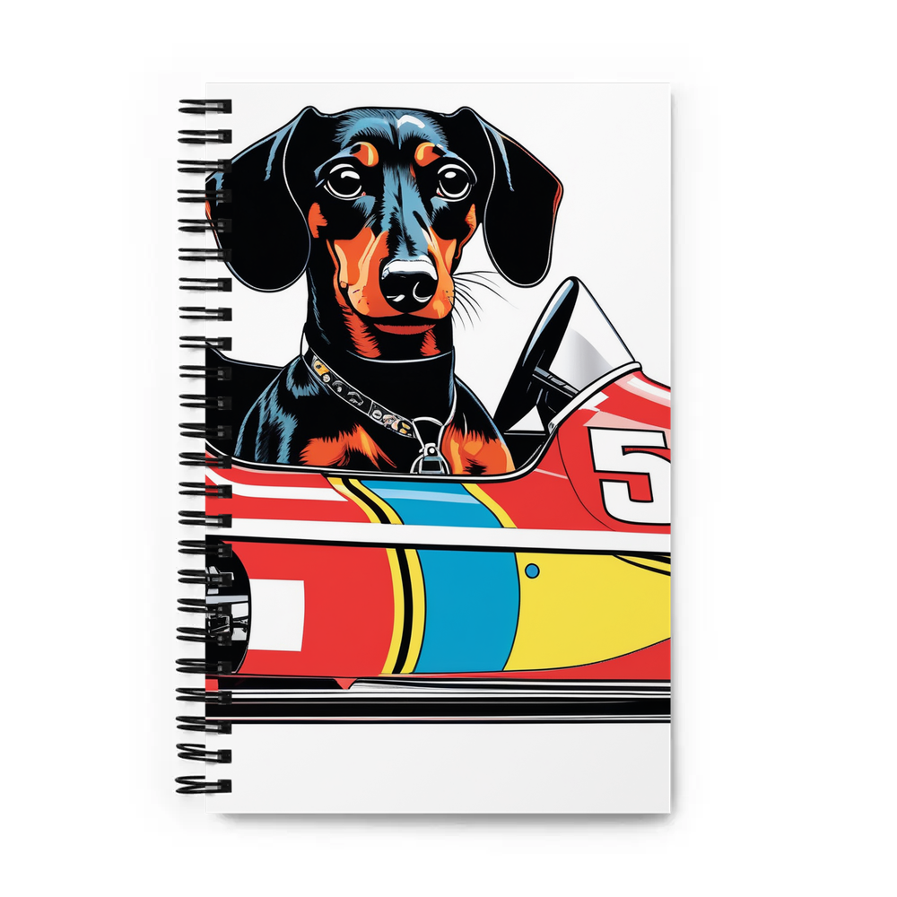 PugMug Custom Black Dachshund Spiral Notebook