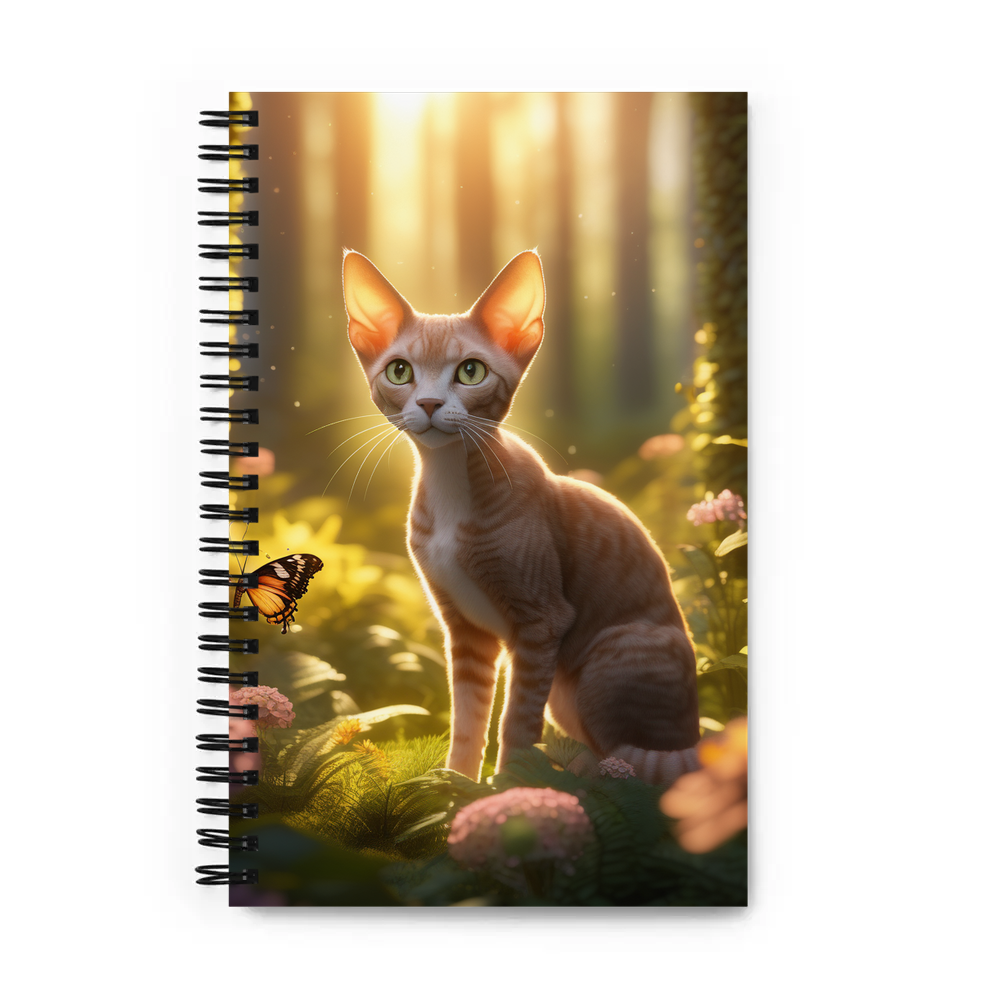 PugMug Custom Tabby Devon Rex Cat Spiral Notebook
