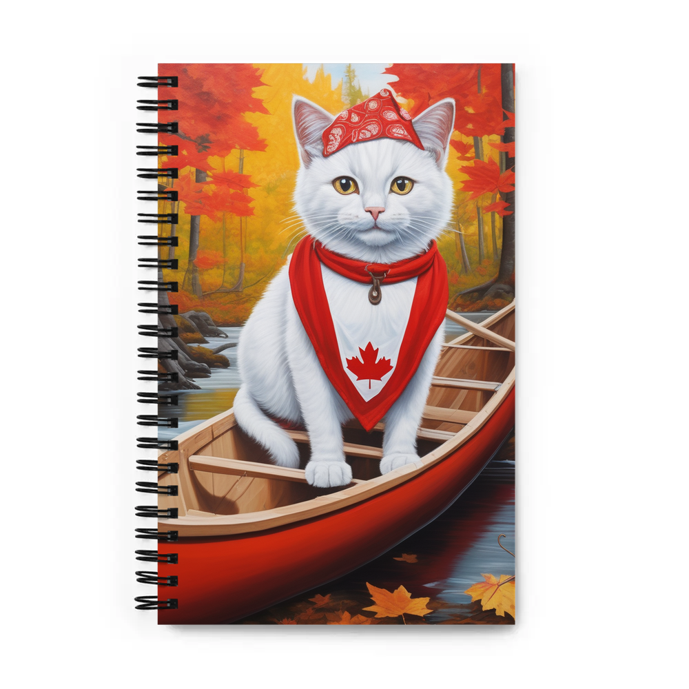 PugMug Custom White Companion Cat Spiral Notebook