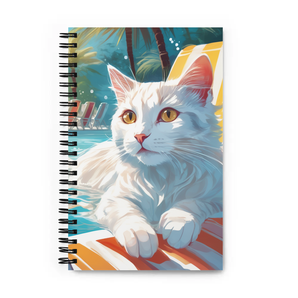 PugMug Custom White Companion Cat Spiral Notebook
