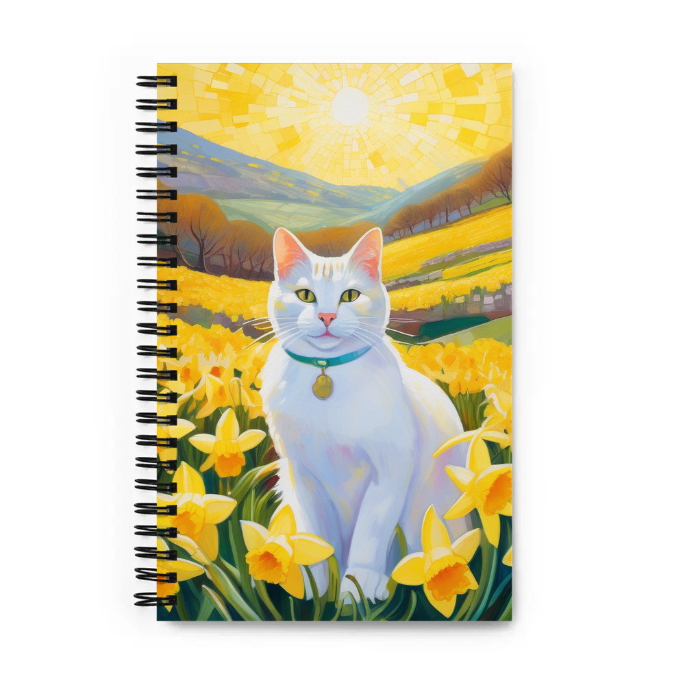 PugMug Custom White Companion Cat Spiral Notebook