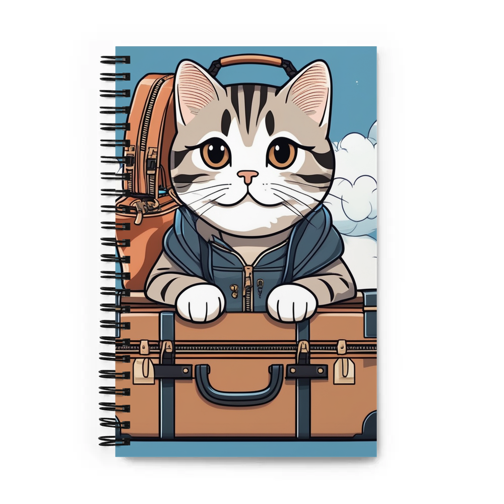 PugMug Custom Tabby Scottish Fold Cat Spiral Notebook