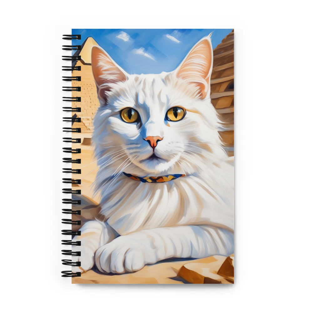 PugMug Custom White Companion Cat Spiral Notebook