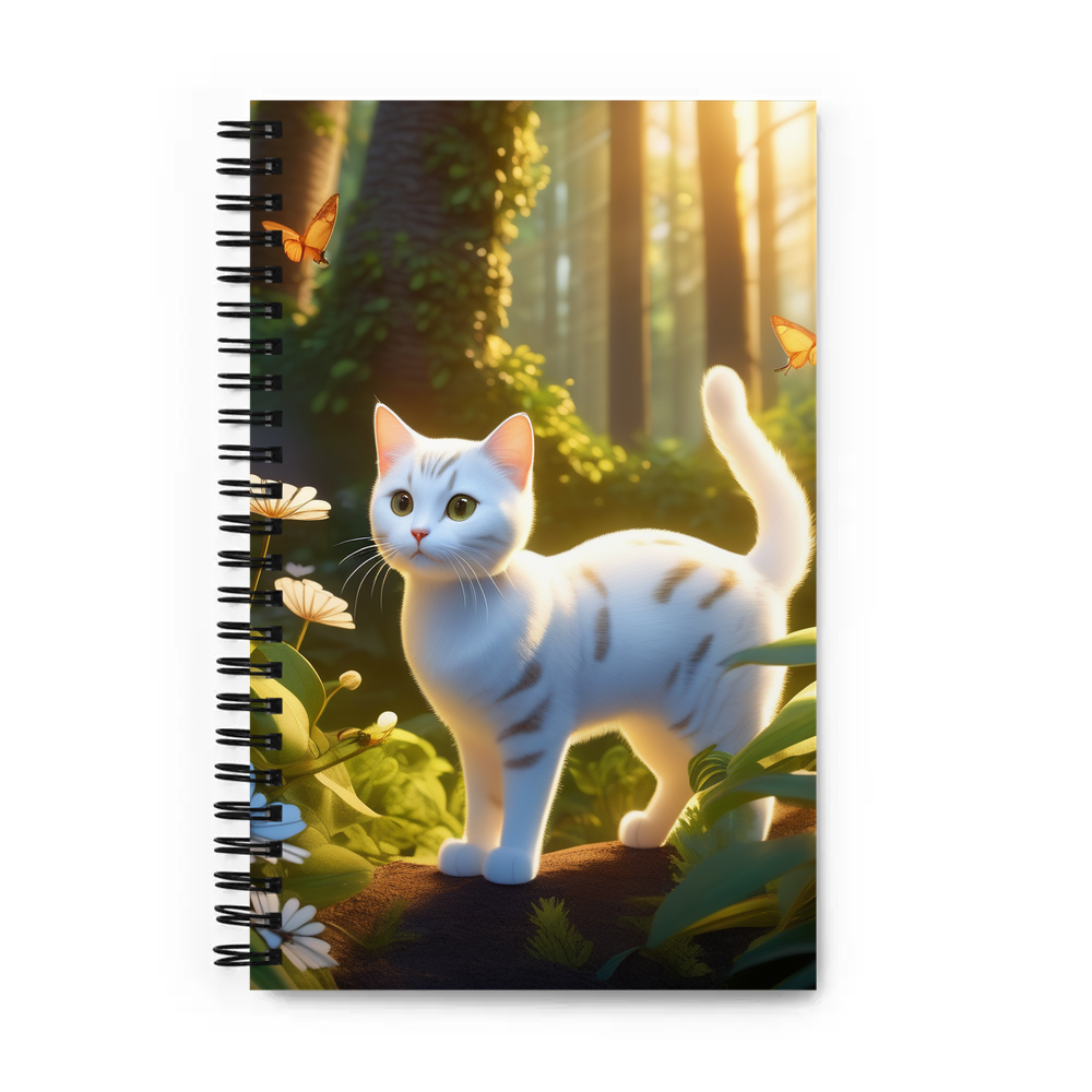 PugMug Custom White American Shorthair Cat Spiral Notebook