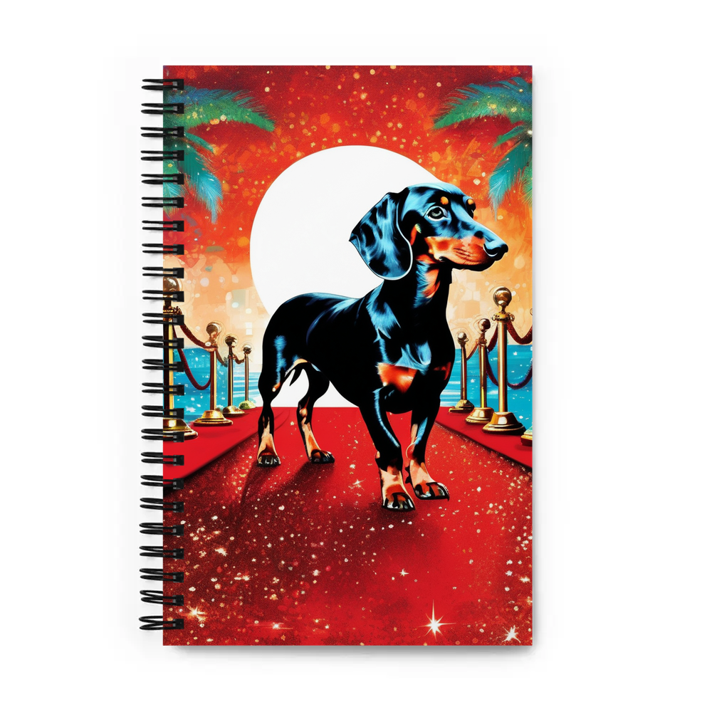 PugMug Custom Black Dachshund Spiral Notebook