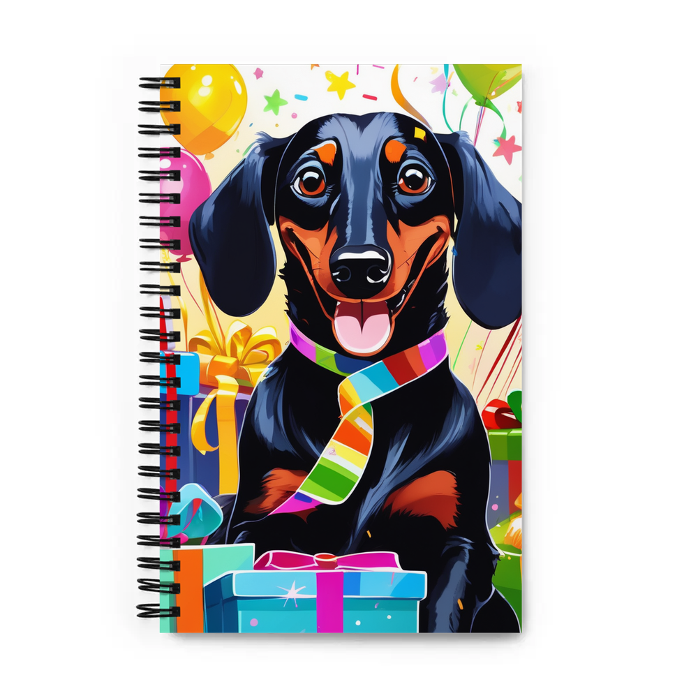PugMug Custom Black Dachshund Spiral Notebook