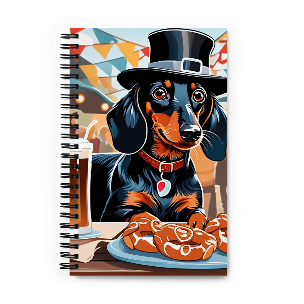 PugMug Custom Black Dachshund Spiral Notebook