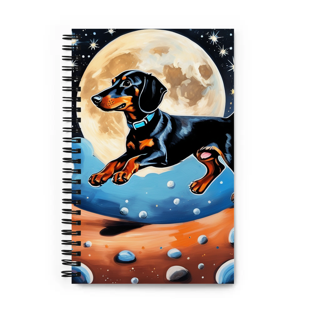 PugMug Custom Black Dachshund Spiral Notebook