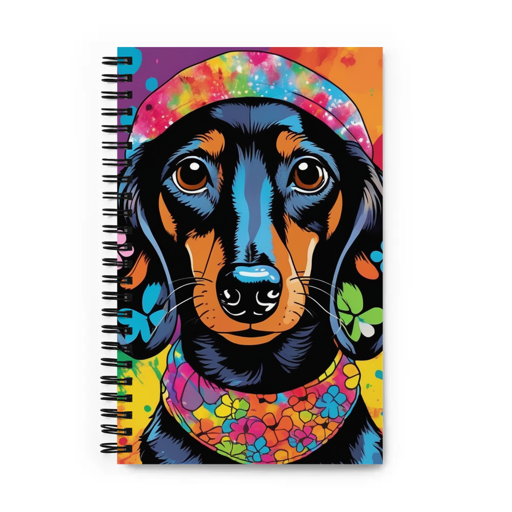 PugMug Custom Black Dachshund Spiral Notebook