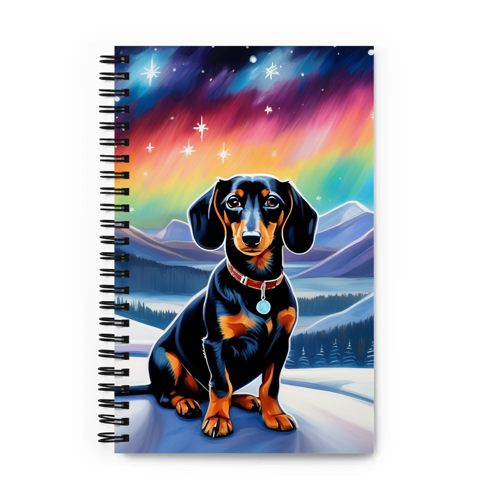 PugMug Custom Black Dachshund Spiral Notebook