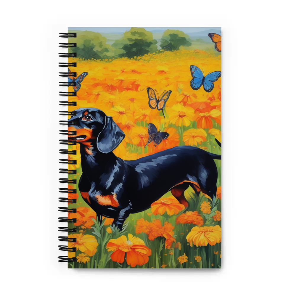 PugMug Custom Black Dachshund Spiral Notebook