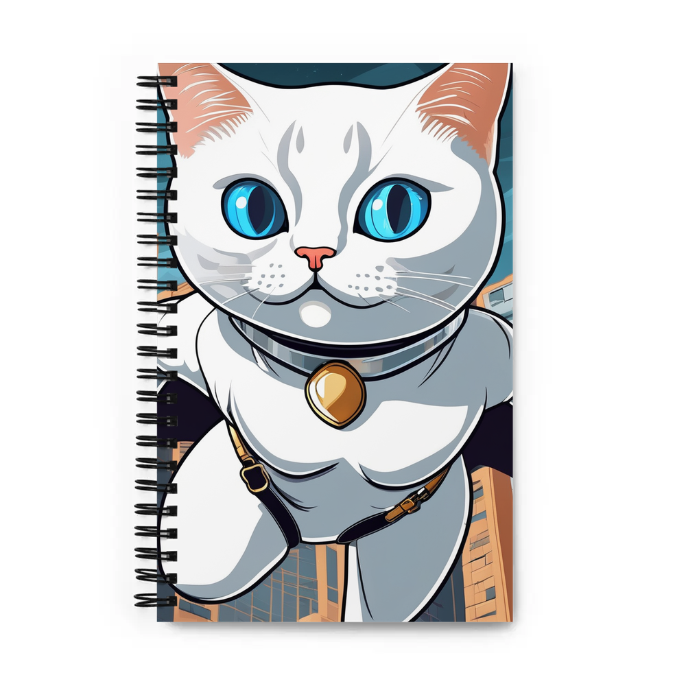 PugMug Custom White British Shorthair Cat Spiral Notebook