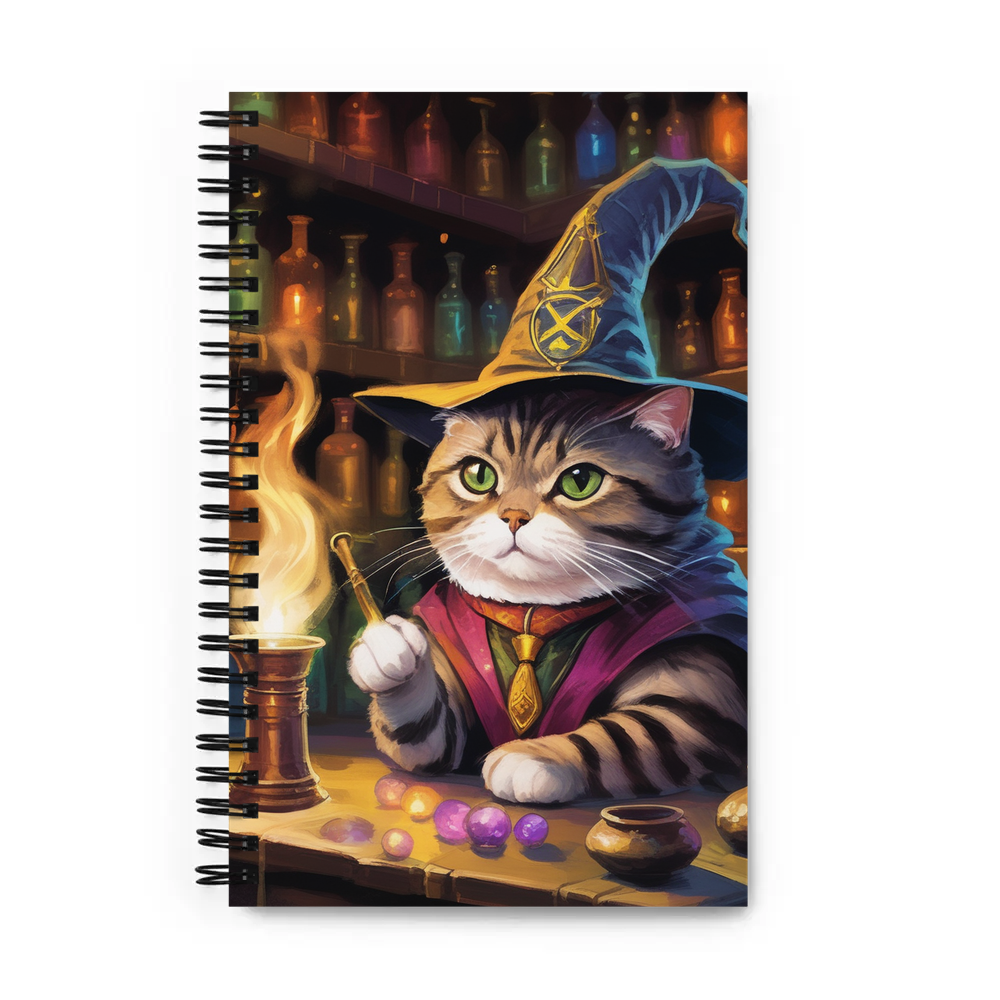 PugMug Custom Tabby Scottish Fold Cat Spiral Notebook