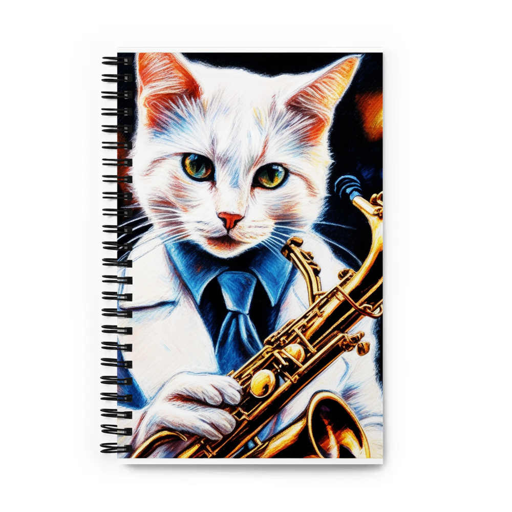 PugMug Custom White Companion Cat Spiral Notebook