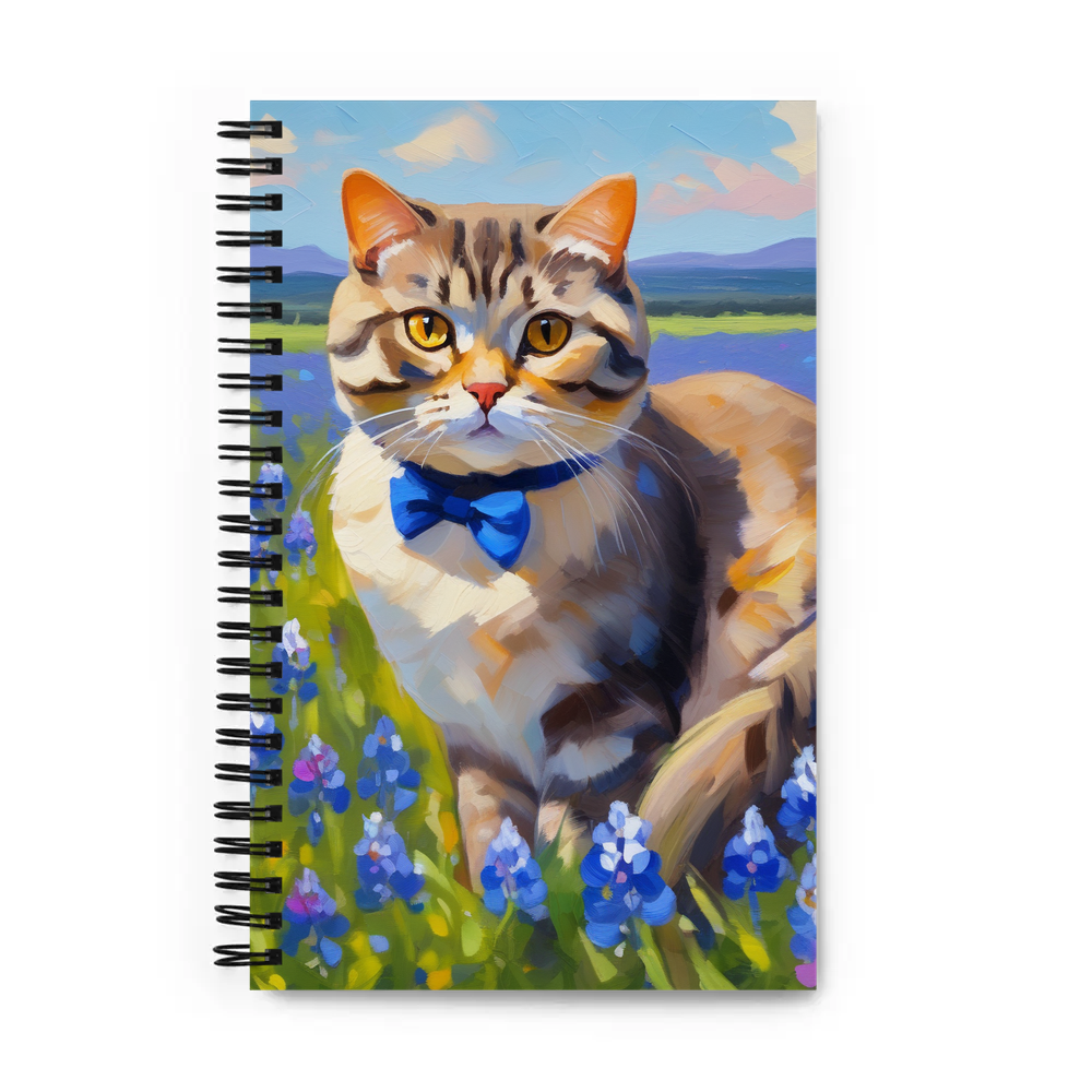PugMug Custom Tabby Scottish Fold Cat Spiral Notebook