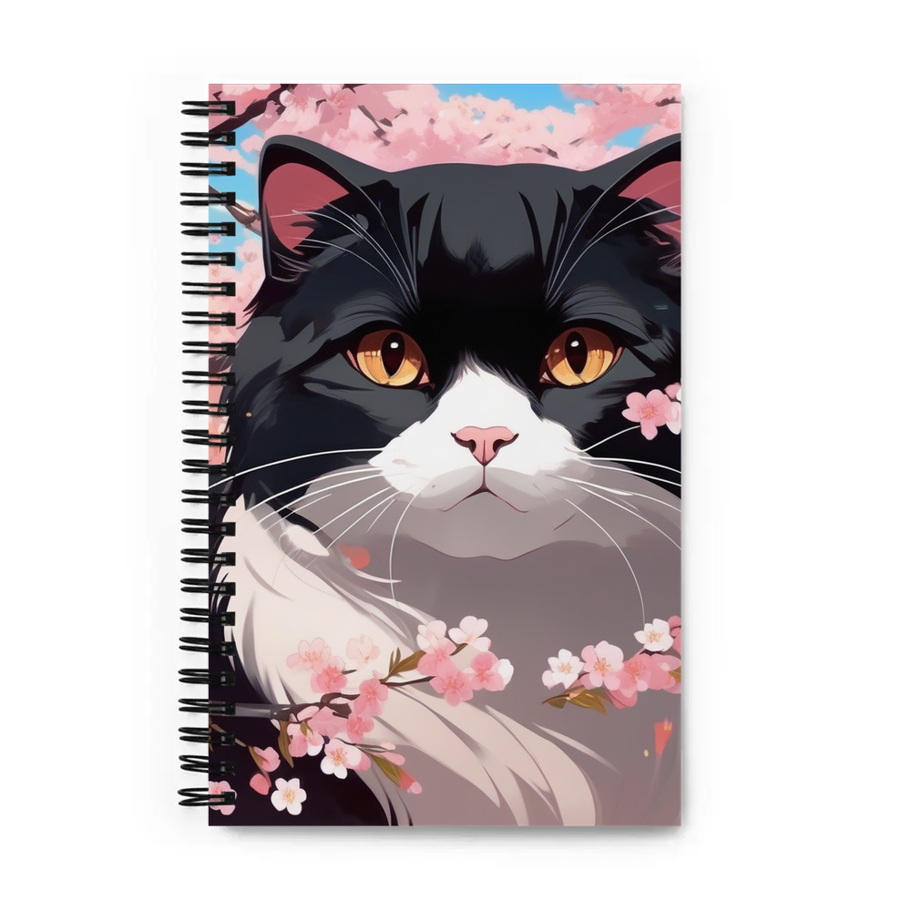 PugMug Custom Black Scottish Fold Cat Spiral Notebook