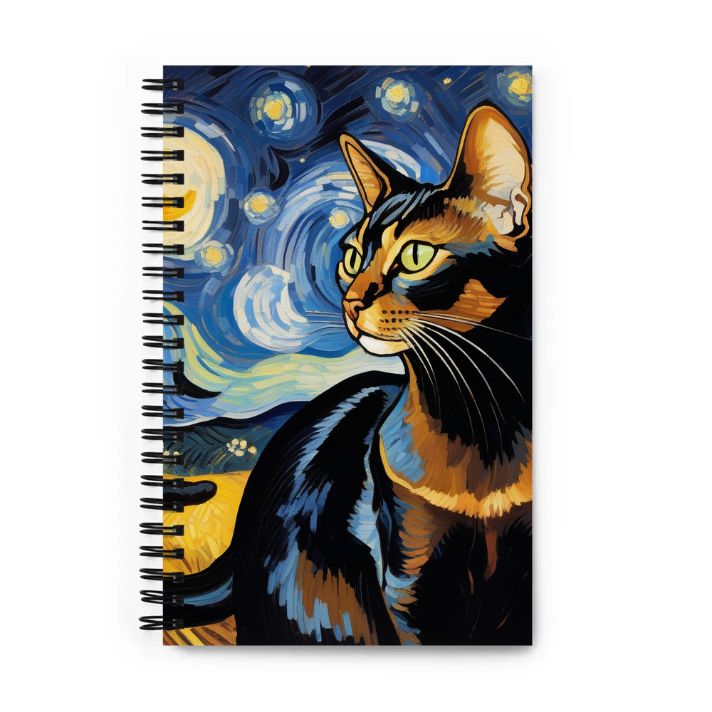 PugMug Custom Black Abyssinian Cat Spiral Notebook