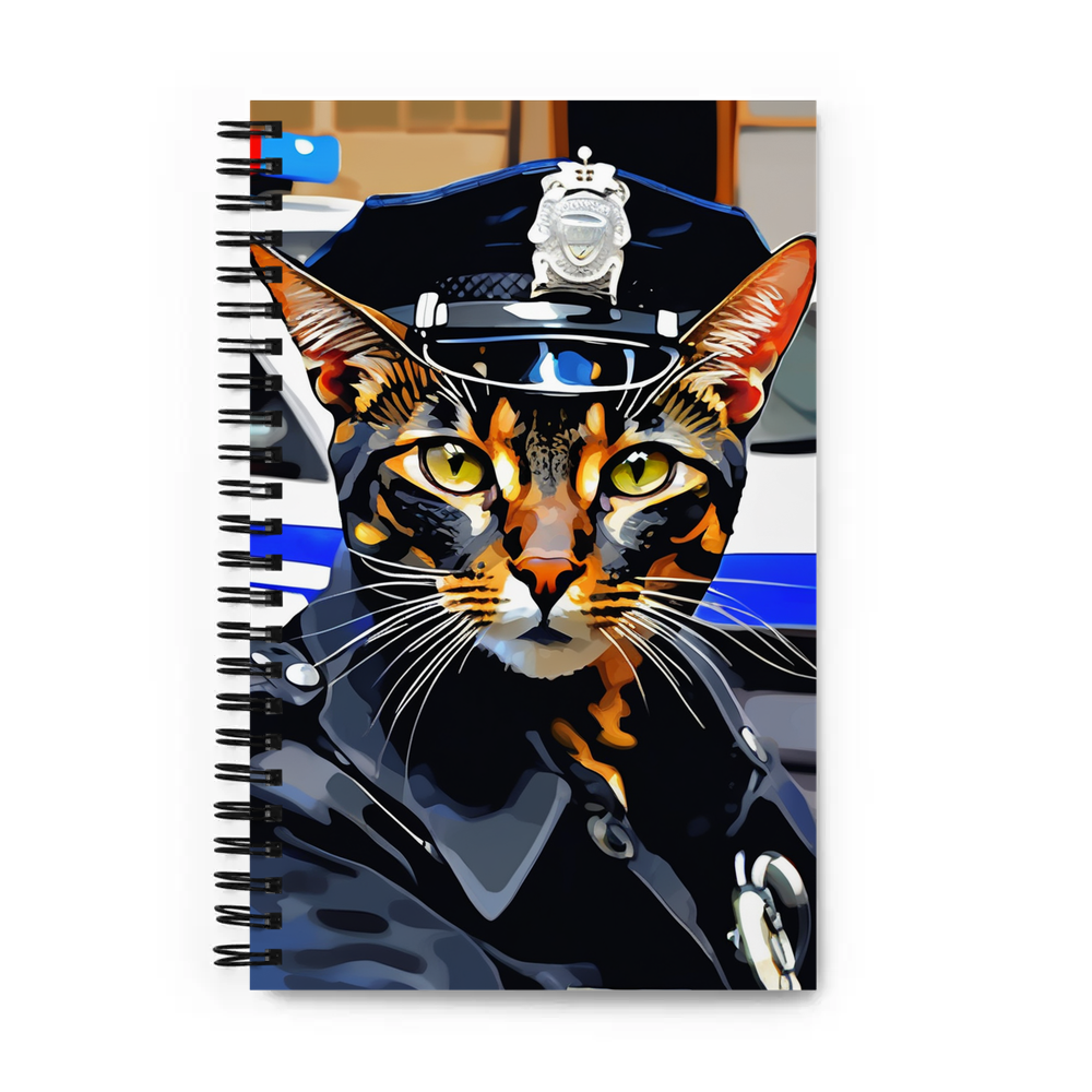 PugMug Custom Black Abyssinian Cat Spiral Notebook