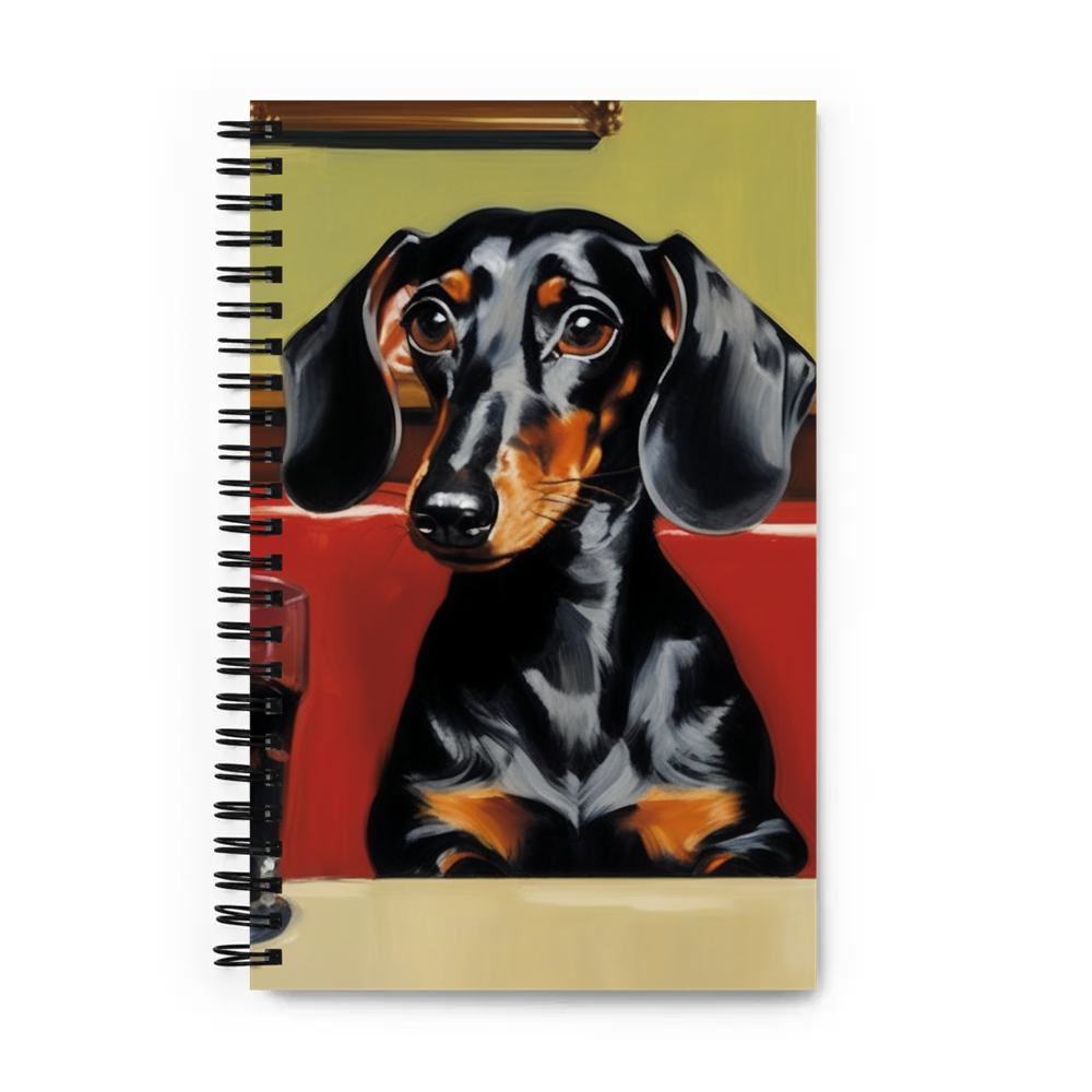 PugMug Custom Black Dachshund Spiral Notebook