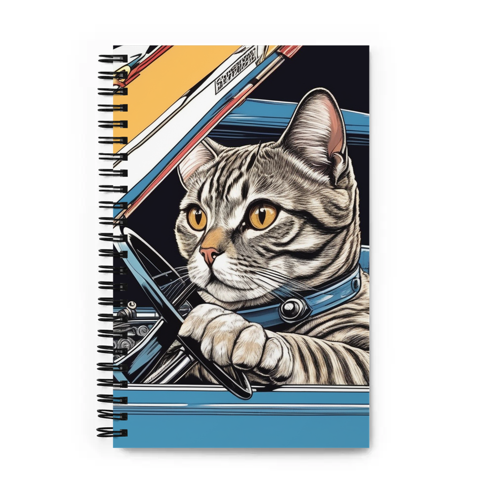 PugMug Custom Tabby Scottish Fold Cat Spiral Notebook