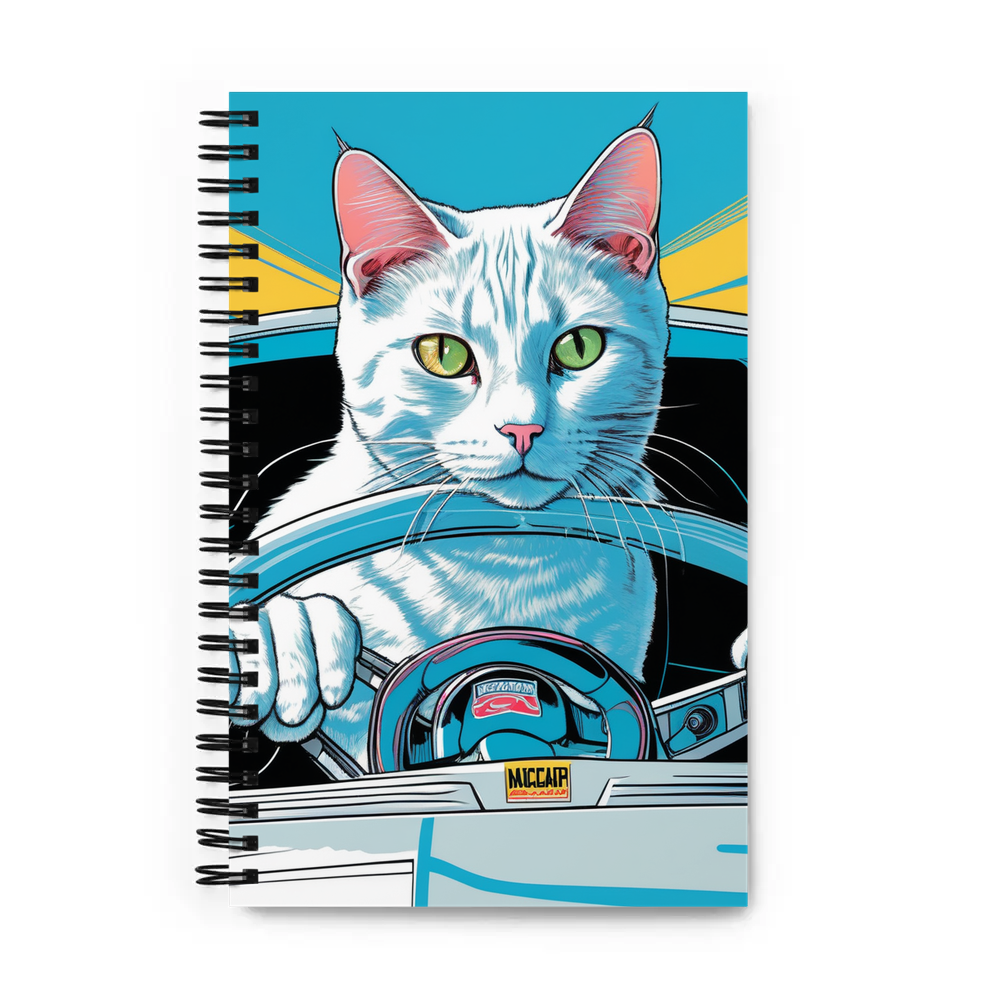PugMug Custom White Companion Cat Spiral Notebook