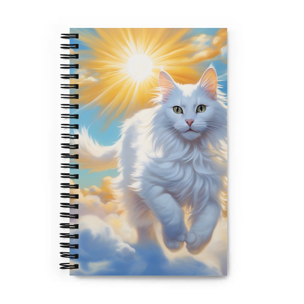 PugMug Custom White Companion Cat Spiral Notebook