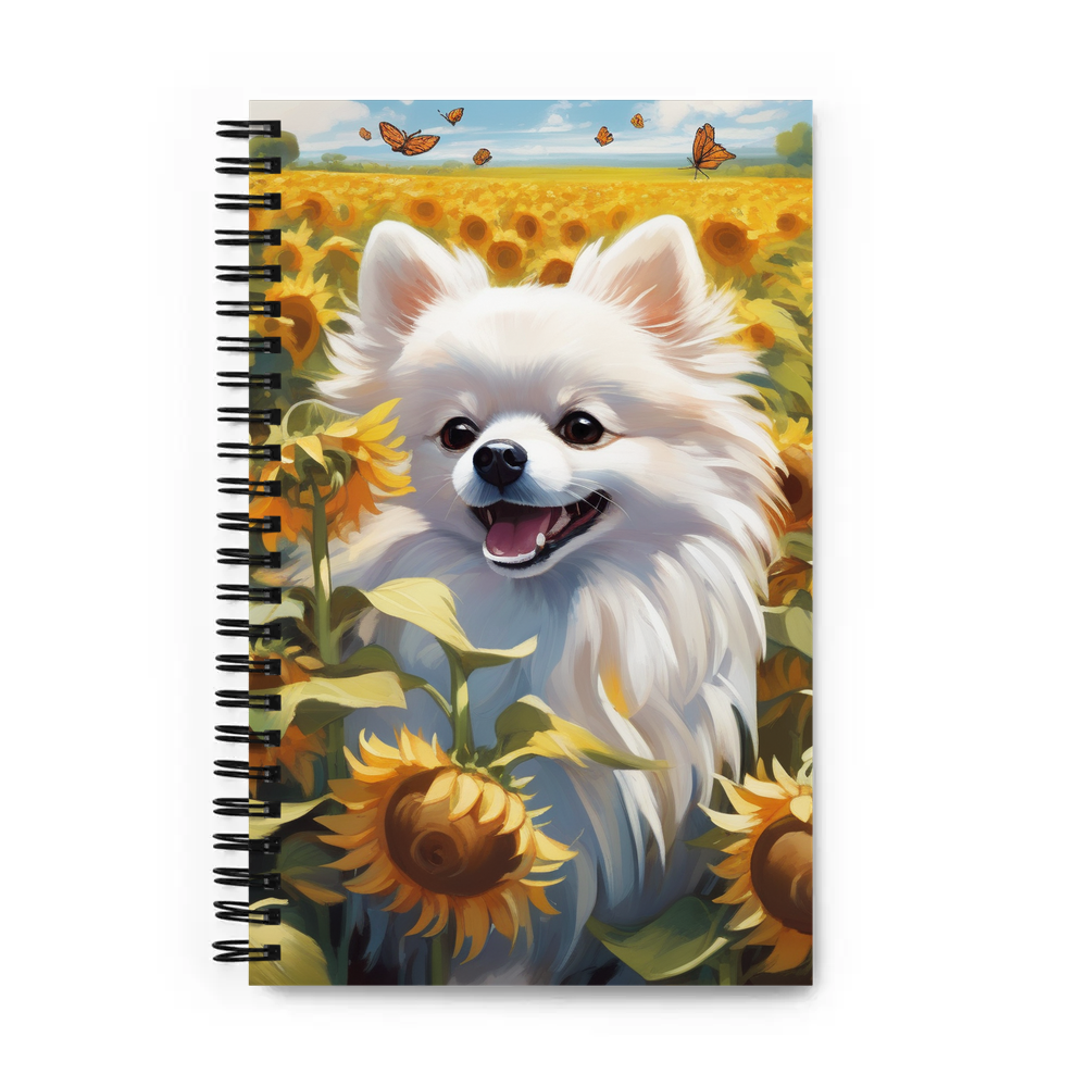 PugMug Custom White Pomeranian Spiral Notebook