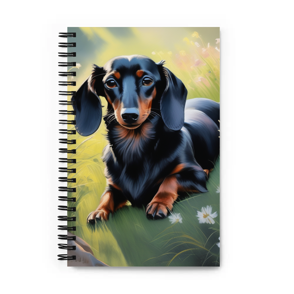PugMug Custom Black Dachshund Spiral Notebook