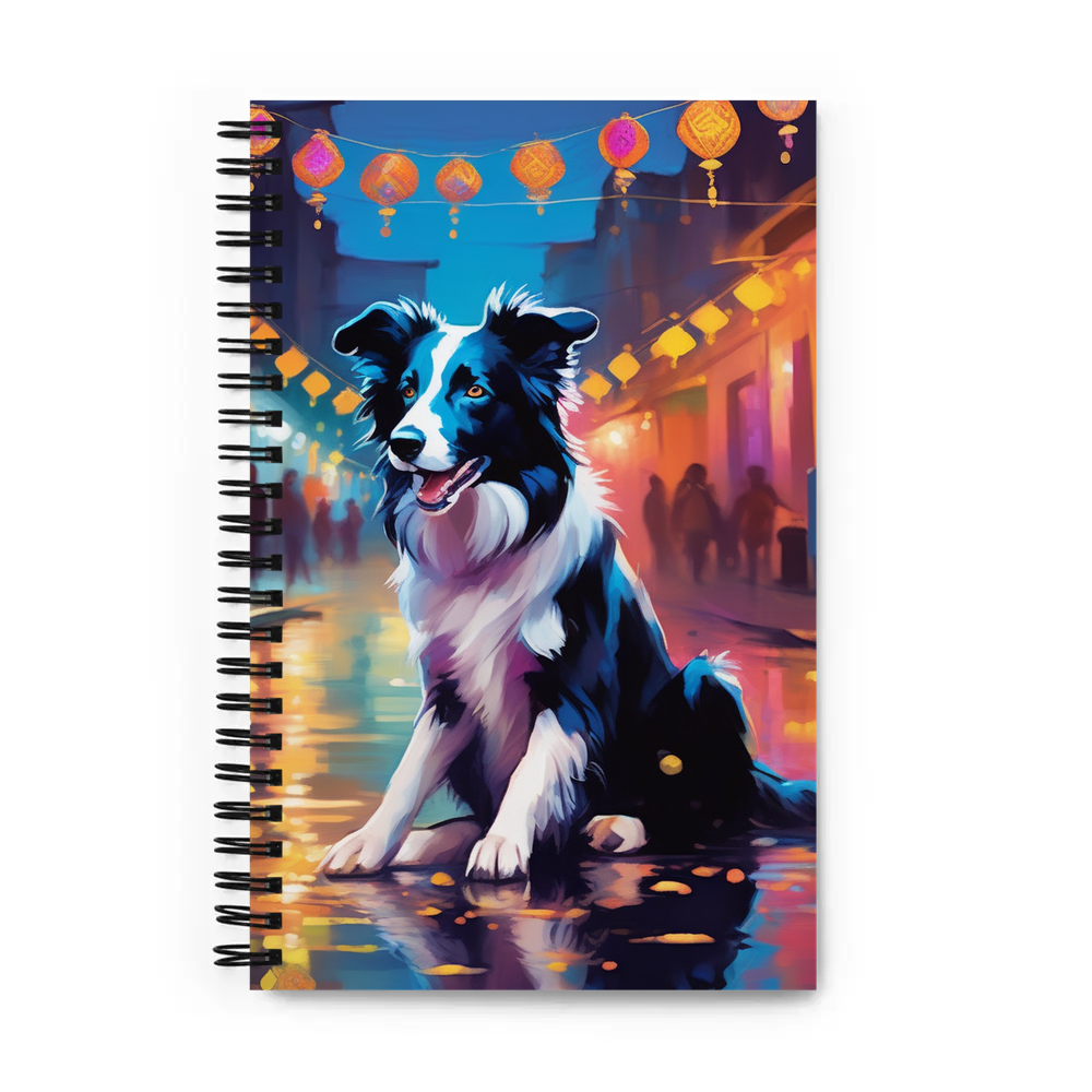 PugMug Custom Border Collie Spiral Notebook