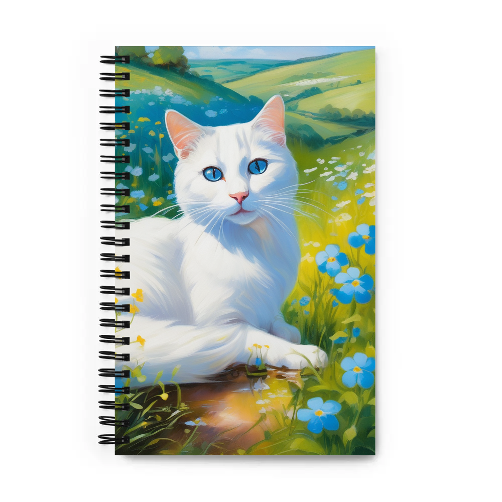 PugMug Custom White Companion Cat Spiral Notebook