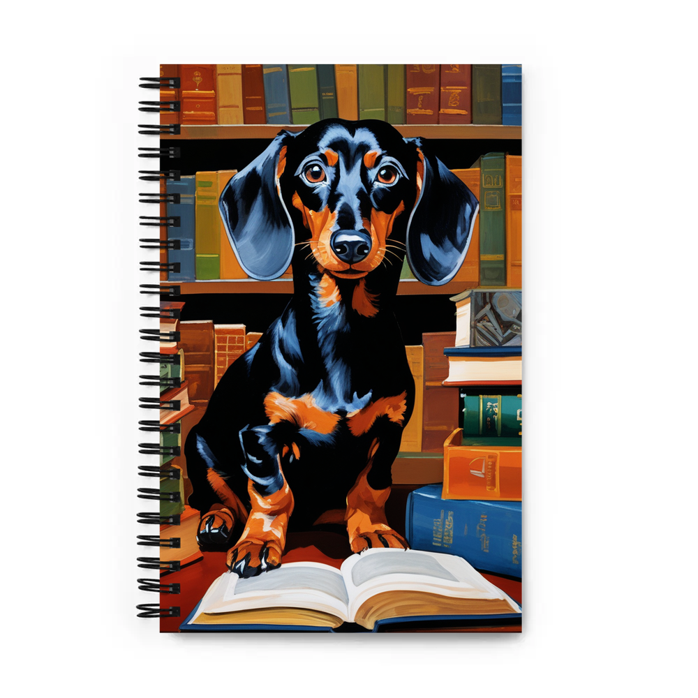 PugMug Custom Black Dachshund Spiral Notebook