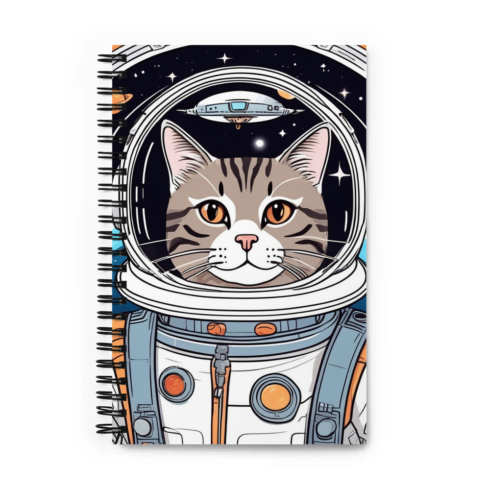 PugMug Custom Tabby Companion Cat Spiral Notebook