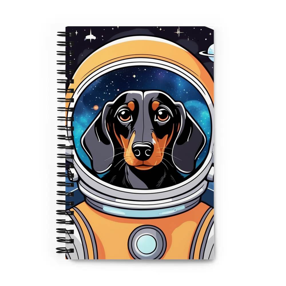 PugMug Custom Black Dachshund Spiral Notebook