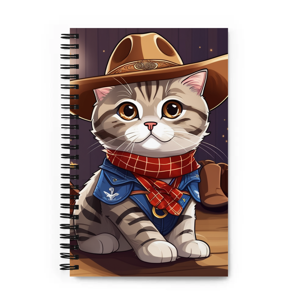 PugMug Custom Tabby Scottish Fold Cat Spiral Notebook