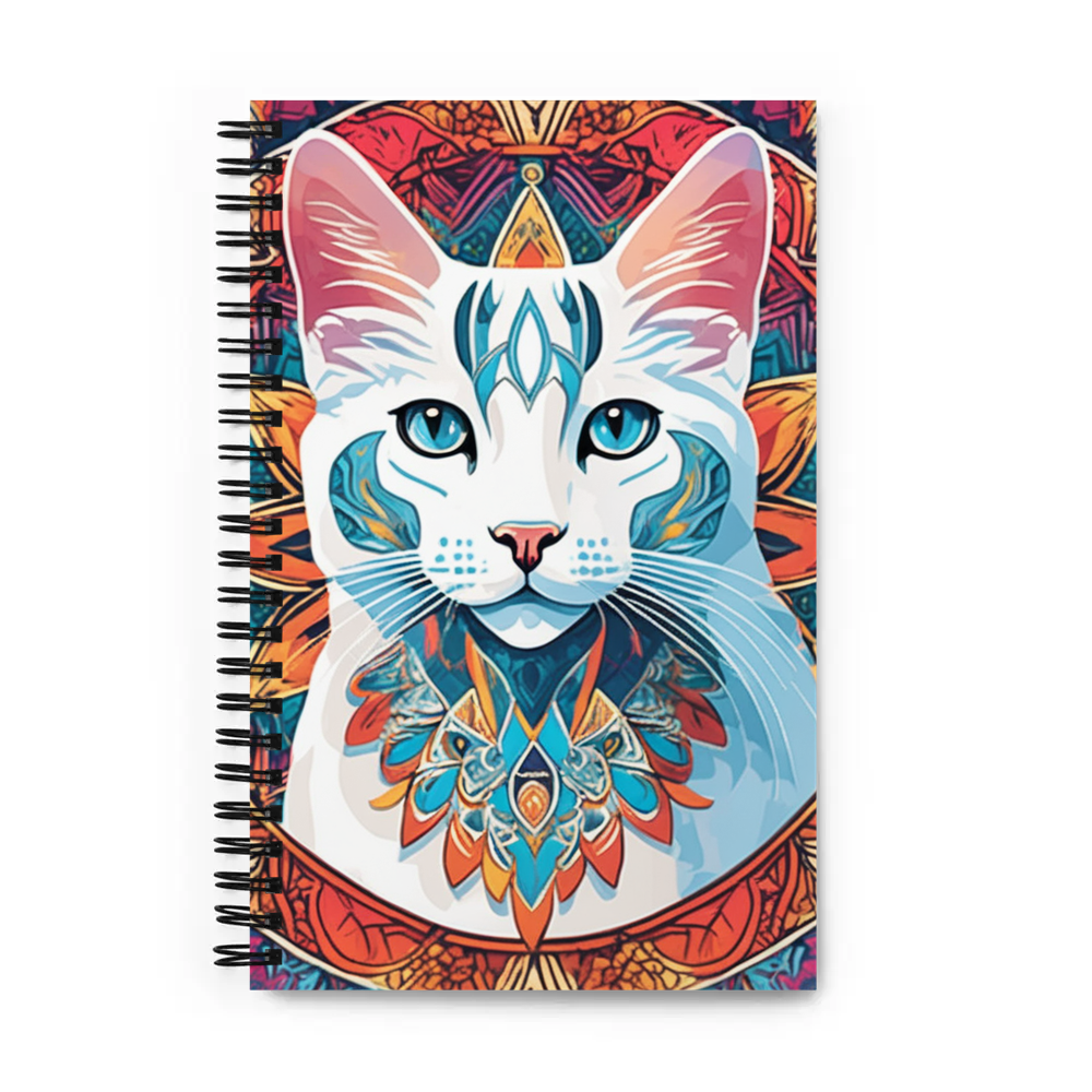 PugMug Custom White Companion Cat Spiral Notebook
