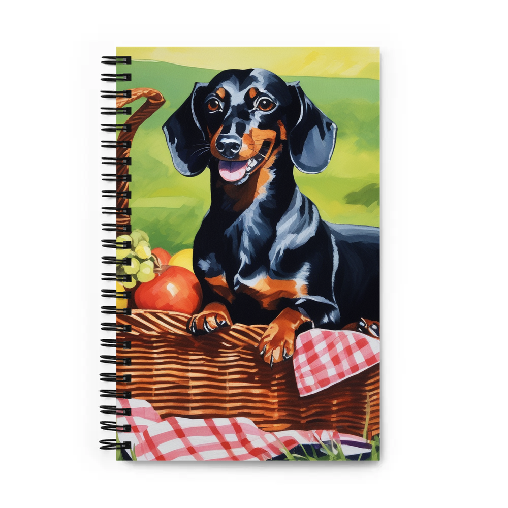 PugMug Custom Black Dachshund Spiral Notebook