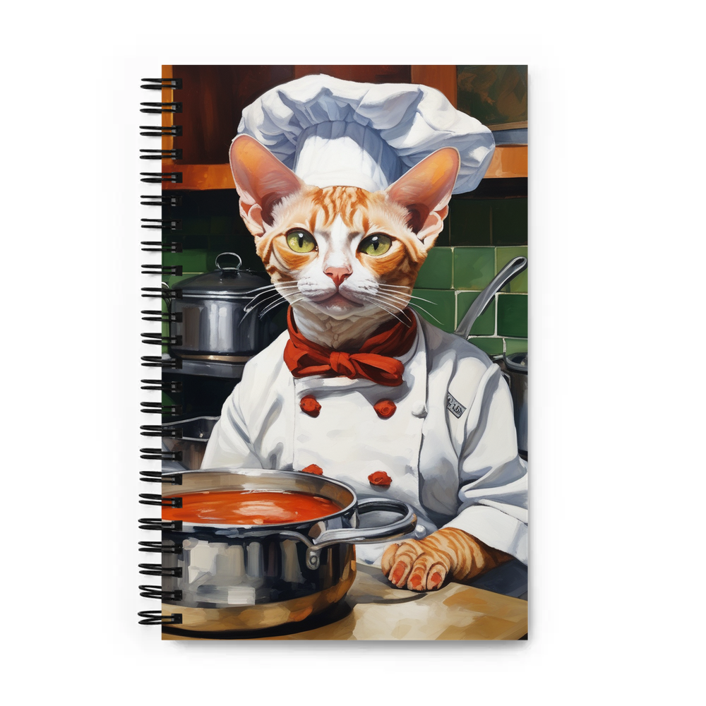 PugMug Custom Tabby Devon Rex Cat Spiral Notebook