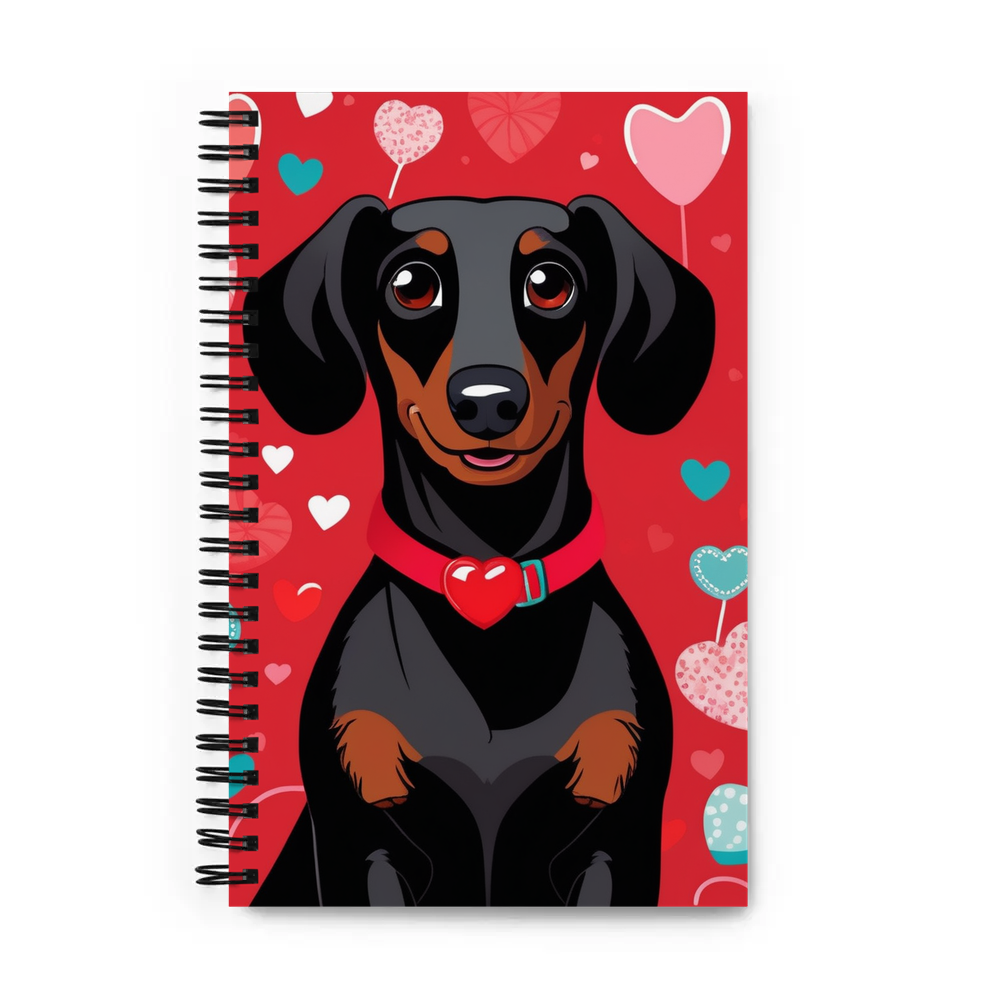 PugMug Custom Black Dachshund Spiral Notebook