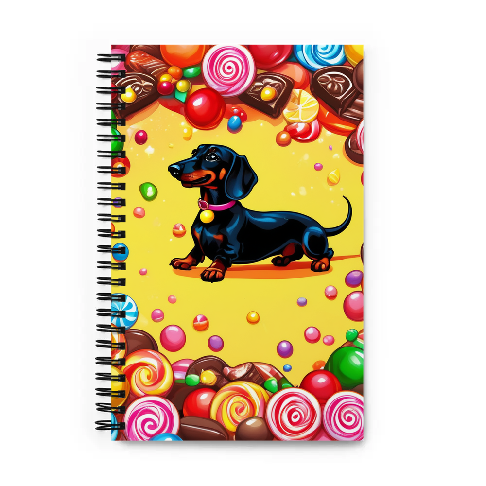 PugMug Custom Black Dachshund Spiral Notebook