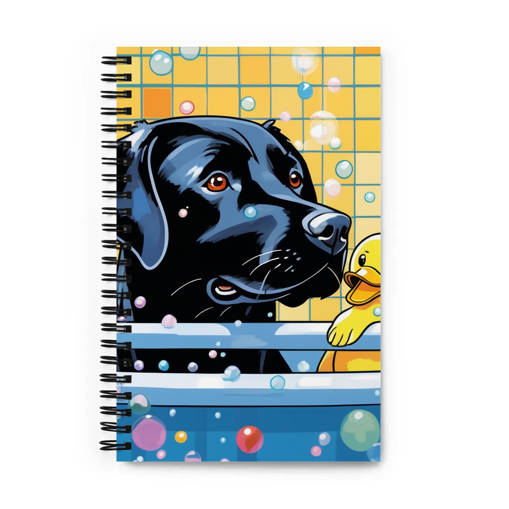 PugMug Custom Black Labrador Retriever Spiral Notebook