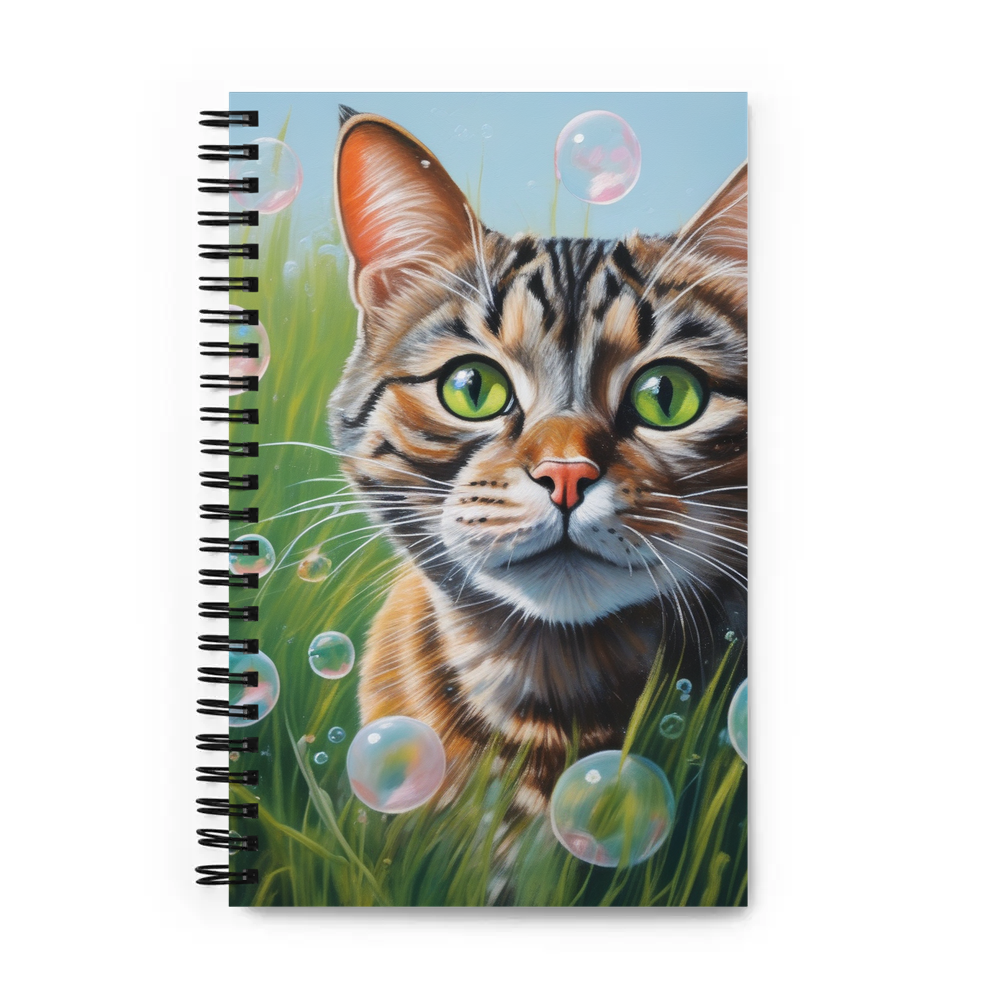 PugMug Custom Tabby Companion Cat Spiral Notebook