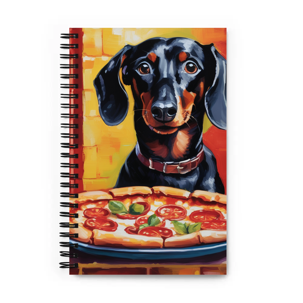 PugMug Custom Black Dachshund Spiral Notebook