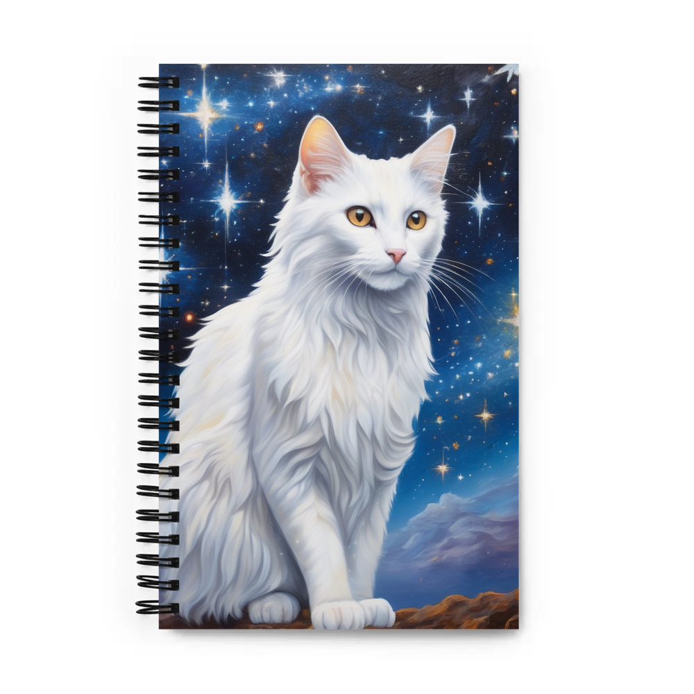PugMug Custom White Companion Cat Spiral Notebook